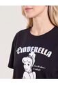 Camiseta Cenicienta Relaxed   Para Mujer Negro Ostu de Ostu