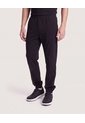 Jogger Plano Texturizado  Para Hombre Negro Ostu de Ostu
