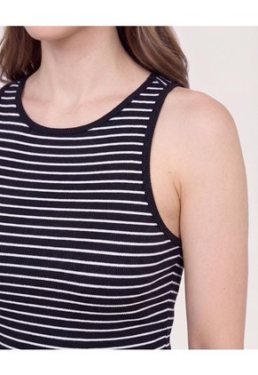 Tank Top Cuello Redondo Para Mujer Negro Ostu