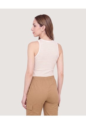 Tank Top Cuello Redondo  Para Mujer Blanco Ostu