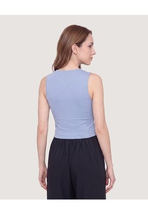 Chaleco Punto Modern  Para Mujer Gris Ostu