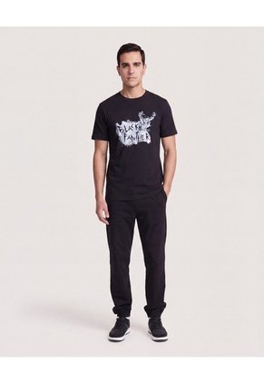 Jogger Plano Texturizado Para Hombre Negro Ostu
