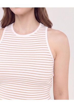 Tank Top Cuello Redondo  Para Mujer Blanco Ostu
