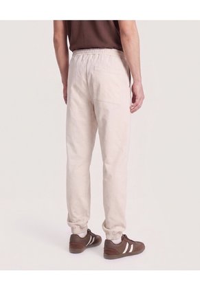 Jogger Plano Texturizado Para Hombre Beige Ostu