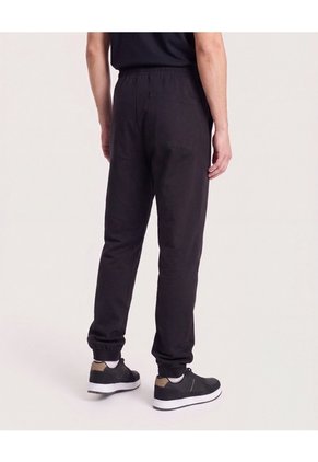 Jogger Plano Texturizado Para Hombre Negro Ostu
