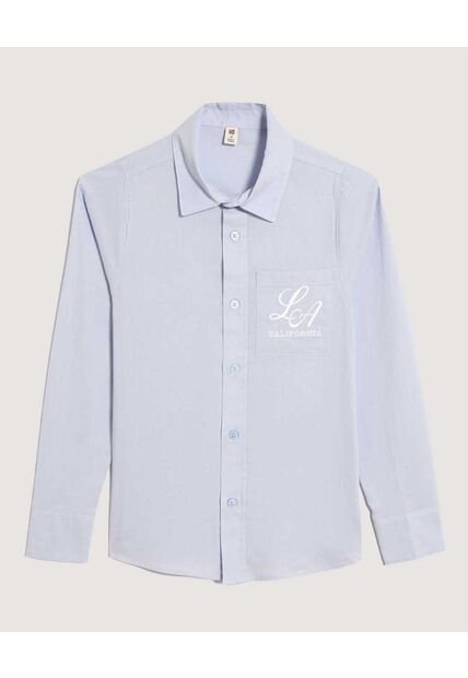 Camisa Para Niña Manga Larga Color Celeste Marca Ostu #90010014