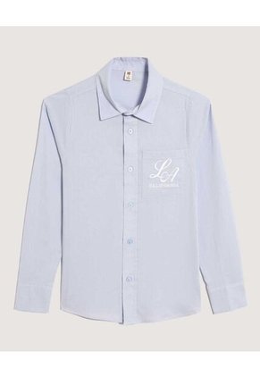 Camisa Para Niña Manga Larga Color Celeste Marca Ostu #90010014