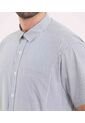 Camisa Para Hombre Manga Corta Con Bolsillo Cuello Casual M Color Azul Marca Ostu #60010853 de Ostu