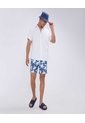 Pantaloneta De Baño Estampada  Para Hombre Azul Ostu de Ostu