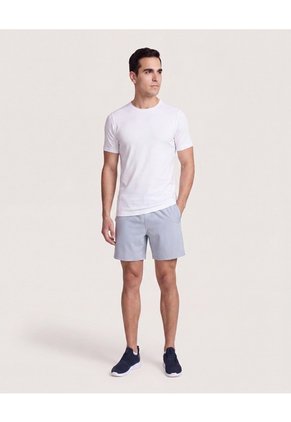 Camiseta Fitted Básica  Para Hombre Blanco Ostu