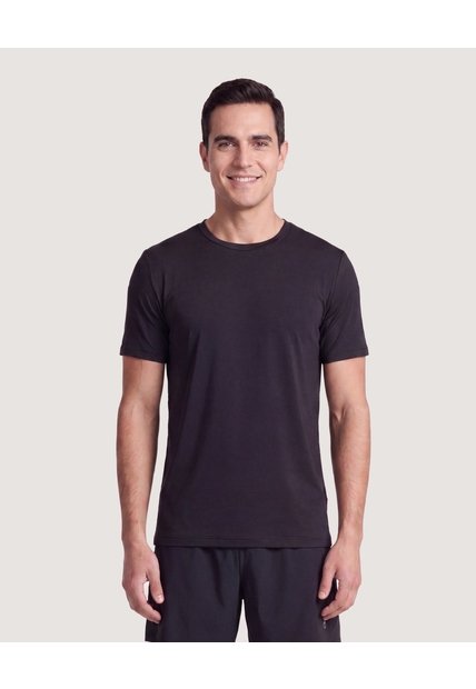 Camiseta Active Dry  Para Hombre Negro Ostu