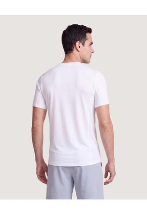 Camiseta Fitted Básica  Para Hombre Blanco Ostu