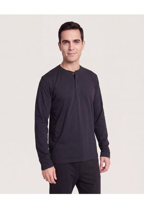 Pantalón En Efecto Rústico Para Hombre Negro Ostu