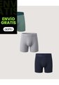Boxer Medio Básico Pack X3  Para Hombre Negro Ostu de Ostu