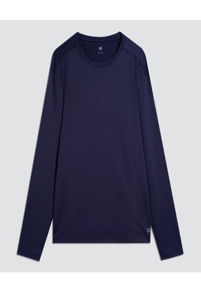 Camiseta Deportiva Manga Larga  Para Hombre Azul Ostu