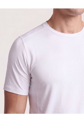 Camiseta Fitted Básica  Para Hombre Blanco Ostu