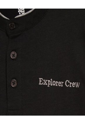 Polo Para Niño Manga Corta Color Negro Marca Ostu #80110093