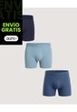 Pack X3 Boxer Medio Con Estampados  Para Hombre Negro Ostu de Ostu