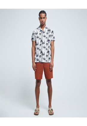 Bermuda Tipo Chino  Para Hombre Naranja Ostu