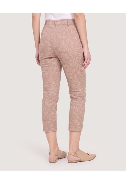 Pantalón Basico Capri  Para Mujer Café Ostu