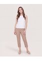 Pantalón Basico Capri  Para Mujer Café Ostu de Ostu