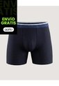 Boxer Medio Microfibra Con Malla  Para Hombre Azul Ostu de Ostu