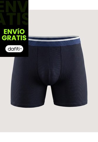 Boxer Medio Microfibra Con Malla  Para Hombre Azul Ostu Ostu