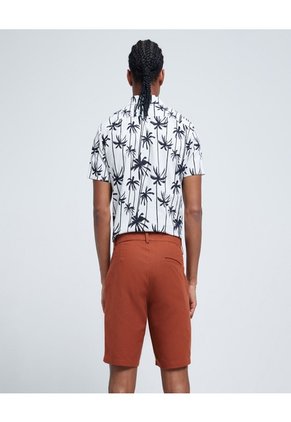 Bermuda Tipo Chino  Para Hombre Naranja Ostu
