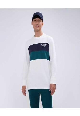 Camiseta Para Hombre Manga Larga Color Crema Marca Ostu #60091400 Ostu