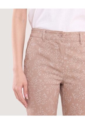 Pantalón Basico Capri  Para Mujer Café Ostu