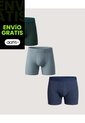 Pack X3 Boxer Medio Flex X3 Para Hombre Negro Ostu de Ostu