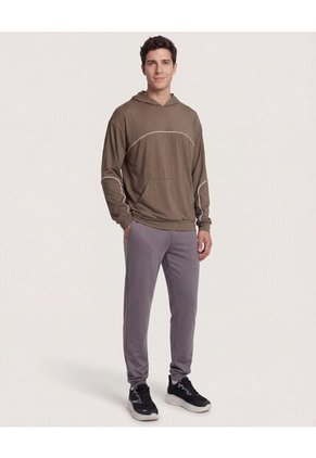 Buzo  Para Hombre Hoodie Color Camel Marca Ostu #60060611