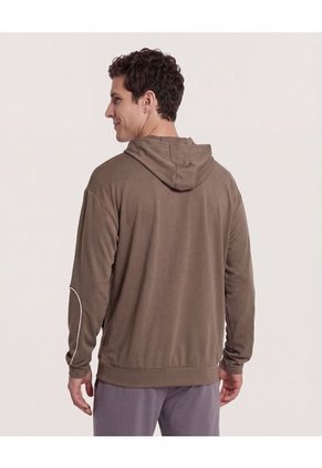 Buzo  Para Hombre Hoodie Color Camel Marca Ostu #60060611