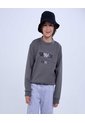 Buzo Estampado Space Crew  Infantil Niño Gris Ostu de Ostu