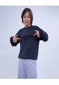 Buzo Estampado Galaxy  Infantil Niño Azul Ostu de Ostu
