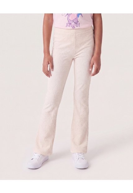 Pantalón Flare Texturizado  Infantil Niña Arena Ostu