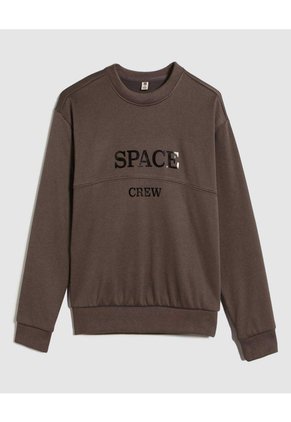 Buzo Estampado Space Crew Infantil Niño Gris Ostu