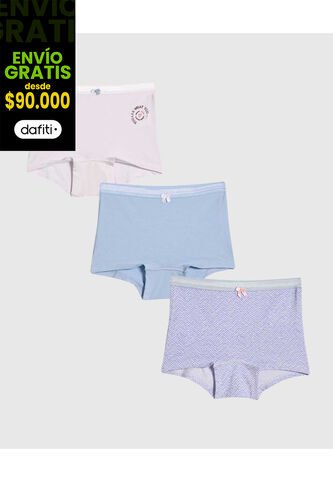 Boxer Para Niña  Color Pack X Marca Ostu #90180072 Ostu