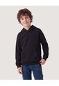 Buzo Básico Unicolor  Infantil Niño Negro Ostu de Ostu
