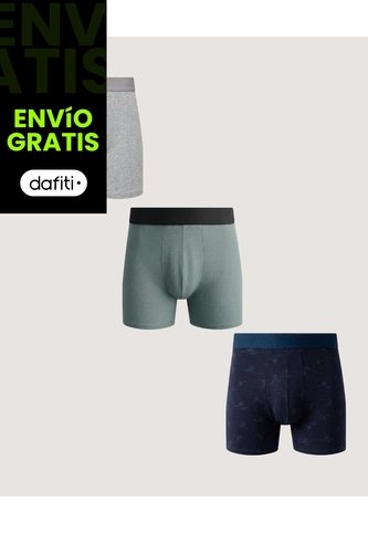 Pack X3 Boxer Medio Mix Estampado X3 Para Hombre Surtido Ostu Ostu