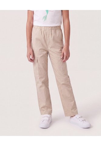 Jogger Básico Para Niña  Infantil Niña Beige Ostu Ostu