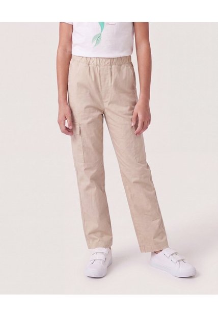 Jogger Básico Para Niña  Infantil Niña Beige Ostu