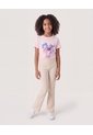 Pantalón Flare Texturizado  Infantil Niña Arena Ostu de Ostu