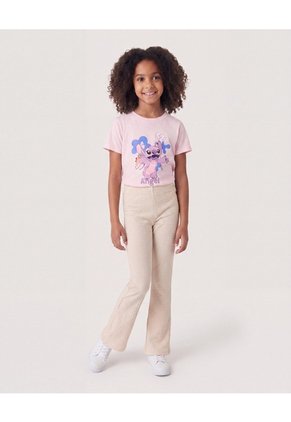 Pantalón Flare Texturizado  Infantil Niña Arena Ostu