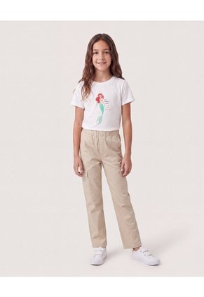 Jogger Básico Para Niña  Infantil Niña Beige Ostu