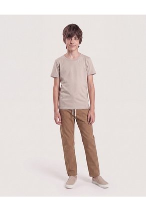 Camiseta Estampado Espalda Para Niño Infantil Niño Beige Ostu