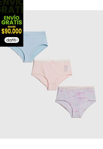 Ropa Interior Para Niña Panty Color Pack X Marca Ostu #90180065 Ostu