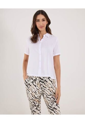 Camisa Para Mujer Manga Corta Color Blanco Marca Ostu #40010182 Ostu