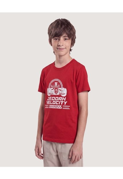 Camiseta Velocity Para Niño  Infantil Niño Rojo Ostu