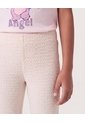 Pantalón Flare Texturizado  Infantil Niña Arena Ostu de Ostu